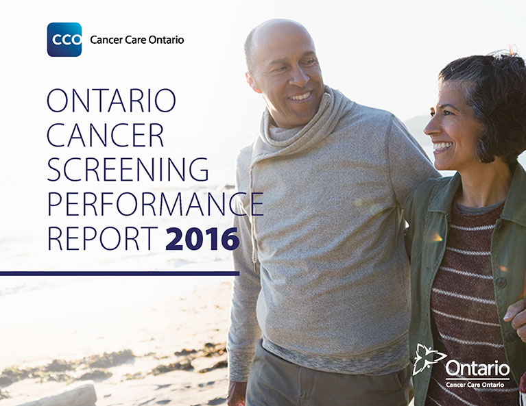 Ontario Cancer Screening Performance Report 2016 - cover